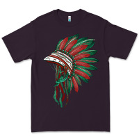 Plum american flag indian headdress Premium Tee - BarkalooDesign