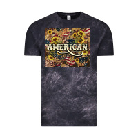 Cloud Black American tumbler 4th of july Vintage Tee - HowdyJamesFarm