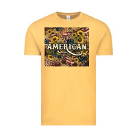 Vintage Mustard American tumbler 4th of july Vintage Tee - HowdyJamesFarm