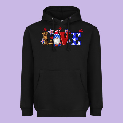 American Flag Gnomes Love Heavyweight Hoodie Designed By Artiststas