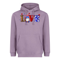 Lavender american flag gnomes love Heavyweight Hoodie - Artiststas