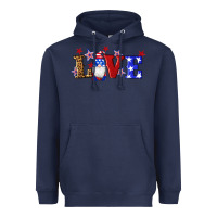Navy american flag gnomes love Heavyweight Hoodie - Artiststas