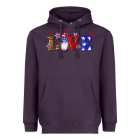 Plum american flag gnomes love Heavyweight Hoodie - Artiststas