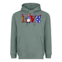 Sage american flag gnomes love Heavyweight Hoodie - Artiststas