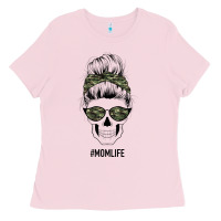 Bubblegum Pink Camouflage Pattern Mom Skull Ladies Tee - Bettercallsaul