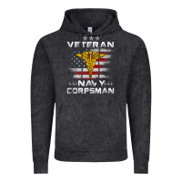 Vintage Black Veteran Navy Corpsman Patriotic 4th of July Gifts Vintage Hoodie - minhPixels