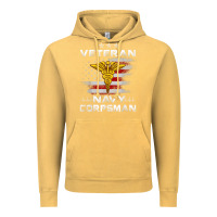 Vintage Mustard Veteran Navy Corpsman Patriotic 4th of July Gifts Vintage Hoodie - minhPixels