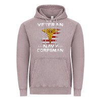 Vintage Zinc Veteran Navy Corpsman Patriotic 4th of July Gifts Vintage Hoodie - minhPixels