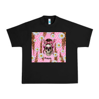 Black skull mom pink glitter with daisy Urban Heavy Tee - TumblerDesignByShophia