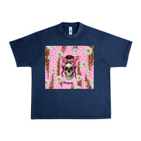 Navy skull mom pink glitter with daisy Urban Heavy Tee - TumblerDesignByShophia