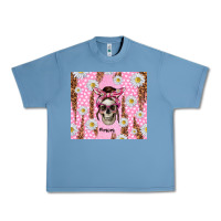 Pebble Blue skull mom pink glitter with daisy Urban Heavy Tee - TumblerDesignByShophia