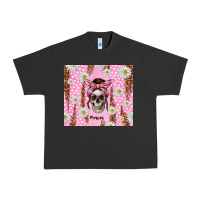 Pigment Black skull mom pink glitter with daisy Urban Heavy Tee - TumblerDesignByShophia