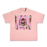Salmon skull mom pink glitter with daisy Urban Heavy Tee - TumblerDesignByShophia