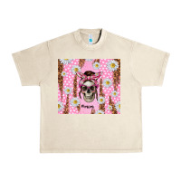 Sandshell skull mom pink glitter with daisy Urban Heavy Tee - TumblerDesignByShophia