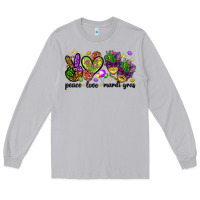 Moon Dust Peace Love Mardi Gras Long Sleeve Tee - HowdyJamesFarm