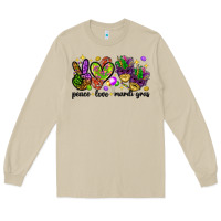 Peace Love Mardi Gras Long Sleeve Tee | Teevron
