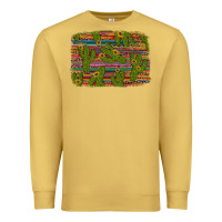 Antique Gold cinco de mayo sunflower and cactus background Premium Sweatshirt - Artiststas