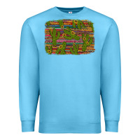 Ocean Blue cinco de mayo sunflower and cactus background Premium Sweatshirt - Artiststas