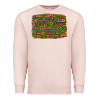 Pale Pink cinco de mayo sunflower and cactus background Premium Sweatshirt - Artiststas