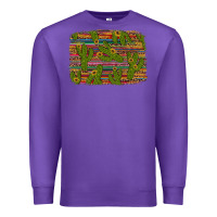 Purple cinco de mayo sunflower and cactus background Premium Sweatshirt - Artiststas