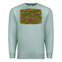 Seafoam cinco de mayo sunflower and cactus background Premium Sweatshirt - Artiststas