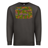 Smoke cinco de mayo sunflower and cactus background Premium Sweatshirt - Artiststas