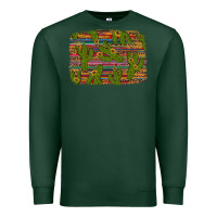 Sports Green cinco de mayo sunflower and cactus background Premium Sweatshirt - Artiststas