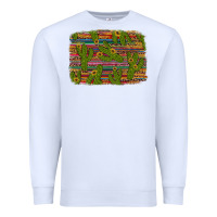 White cinco de mayo sunflower and cactus background Premium Sweatshirt - Artiststas