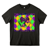 Asphalt mardi gras hearts Heavy Core Tee - JahusDesignShop