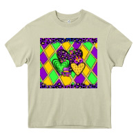 Mossy mardi gras hearts Heavy Core Tee - JahusDesignShop