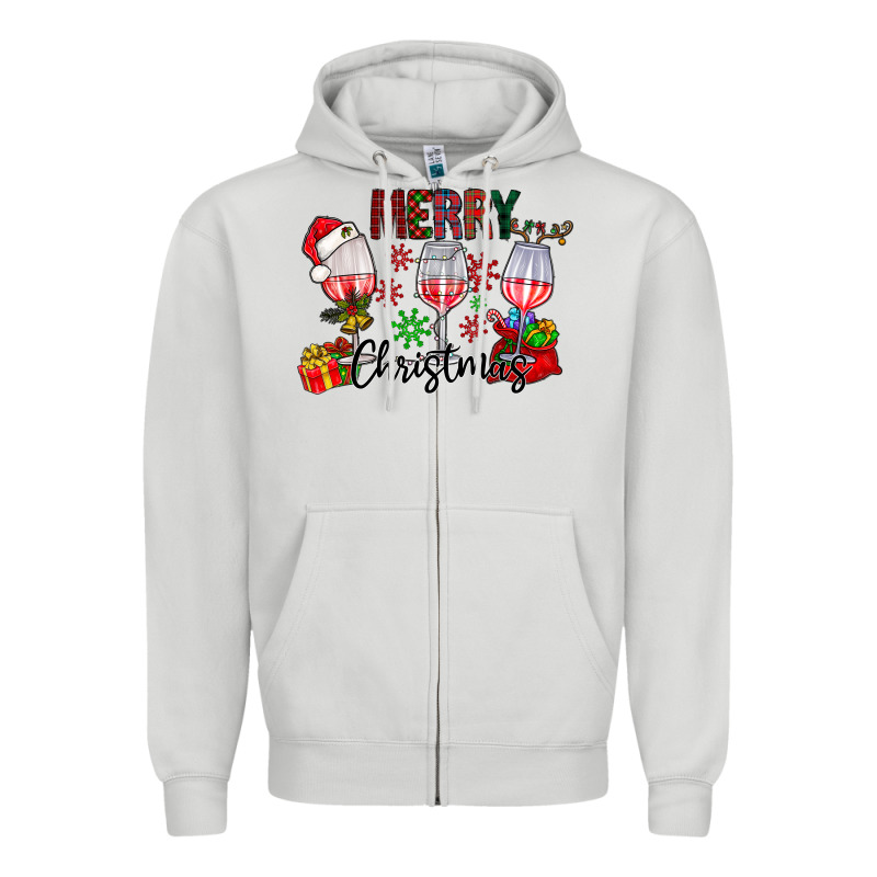 Merry Christmas Zipper Hoodie by CowhideDigitalArt | Teevron