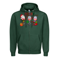 Sports Green Merry Christmas Zipper Hoodie - CowhideDigitalArt