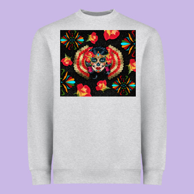 Sugar Skull Tumbler Heavyweight Sweatshirt Designed By Bundleandbundleshop