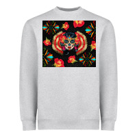 Heather Grey sugar skull tumbler Heavyweight Sweatshirt - BundleAndBundleShop