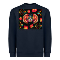 Navy sugar skull tumbler Heavyweight Sweatshirt - BundleAndBundleShop