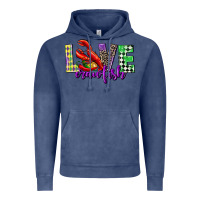 Vintage Denim love crawfish mardi gras Vintage Hoodie - CowGirlArtShop
