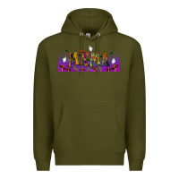 Army Green halloween mama libbey glass Premium Hoodie - BundleAndBundleShop