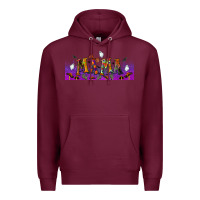 Burgundy halloween mama libbey glass Premium Hoodie - BundleAndBundleShop