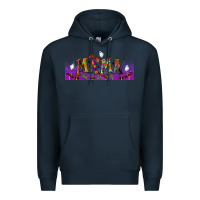 Navy halloween mama libbey glass Premium Hoodie - BundleAndBundleShop