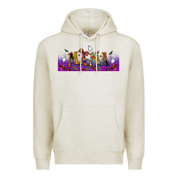 Oatmeal Heather halloween mama libbey glass Premium Hoodie - BundleAndBundleShop
