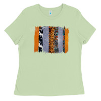 Matcha Western Cowhide Glitter Aztec Leopard Pattern Brushstroke Ladies Tee - Bettercallsaul