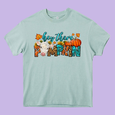 Western Hey There Pumpkin Heavy Core Tee Designed By Lillyallendesigns