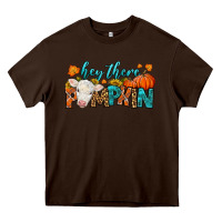 Chocolate Brown Western Hey There Pumpkin Heavy Core Tee - LillyAllenDesigns