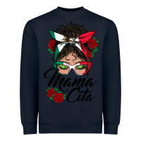 Navy mexican mamacita messy bun Heavyweight Sweatshirt - BundleAndBundleShop