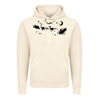 Vintage Artic christmas santa dinosaur sleigh ride t rex funny gift t shirt Vintage Hoodie - minhPixels
