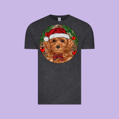 Christmas Toy Poodle Vintage Tee Designed By Ranaportraitstore
