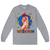 Heather Grey Autism Mom Long Sleeve Tee - CowGirlArtShop