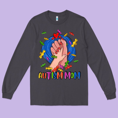 Autism Mom Long Sleeve Tee Designed By Cowgirlartshop