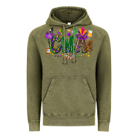 Vintage Olive cma mardi gras cowgirl Vintage Hoodie - CowGirlArtShop