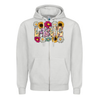 Dove Grey love dog Zipper Hoodie - CowhideDigitalArt
